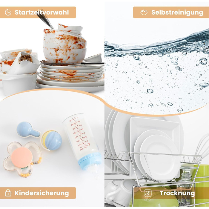 Настільна посудомийна машина HAVA, 8 програм, нова модель