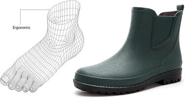 Чоловічі гумові гумові чоботи для саду, зелені, розмір 40 2/3 EU