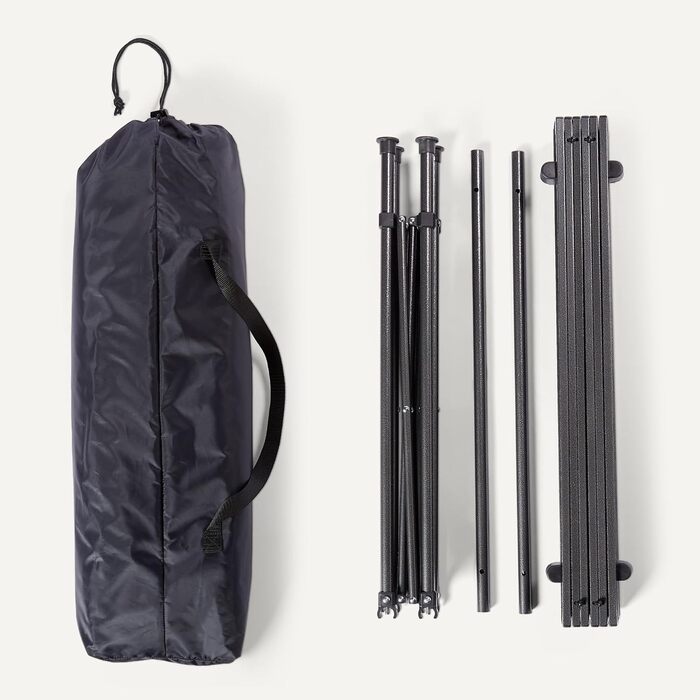 Кемпінговий стіл Storeo Basics, великий, 70,4 см (Ш) x 70,4 см (Г) x 69,9 см (В), чорний