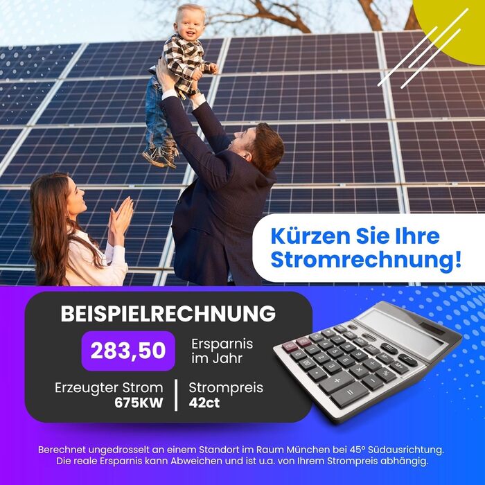 Балконна електростанція потужністю 800 Вт з розеткою для плоского даху - CLARITY 2 шт. кронштейни для кріплення балконної електростанції для плоских дахів 2 шт. повністю чорні сонячні панелі потужністю 440 Вт Інвертор 800 Вт з можливістю оновлення Балконн