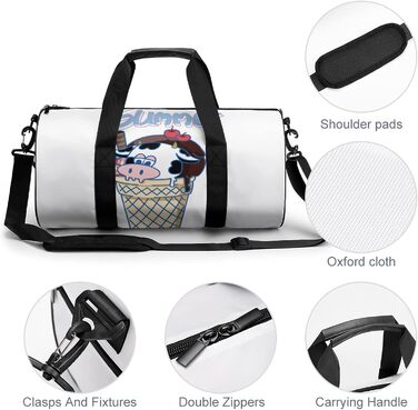 Дорожня сумка-рюкзак Весела корова з мультяшним дизайном для чоловіків та жінок, спортивна сумка, сумка для подорожей