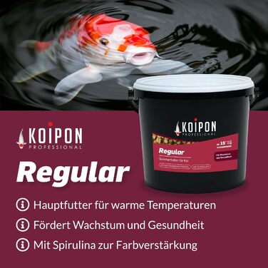 Звичайний літній корм для коропів Коі 1,75 кг, плаваючий, 1 спіруліни, корм для ставка, гранули 6 мм, корм для коропів Коі, придатний як корм для золотих рибок