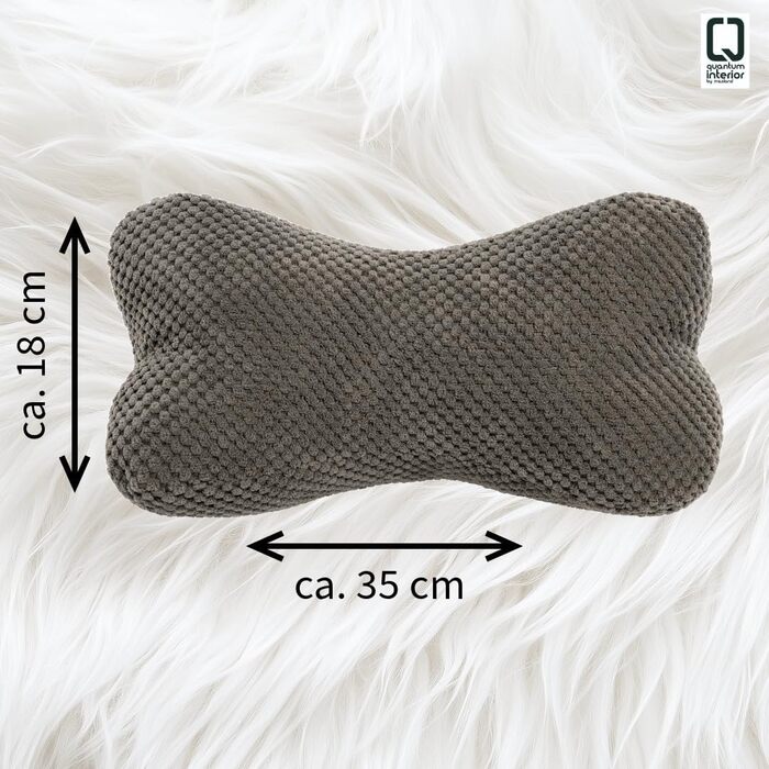 Подушка для читання, подушка для читання, валик для шиї, подушка для шиї з вельвету, опорна подушка, текстурована дорожня подушка, фігурна подушка, підставка для книг, гнучка підставка для книг, електронних книг або планшетів - 18x35 см (антрацит)