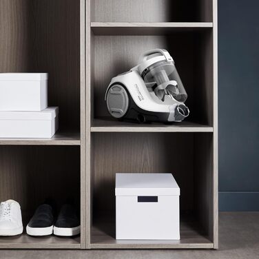 Пилосос без мішка 900 Вт 77 децибел 1,2 л Білий мішок для пилу 1,2 л, 2917