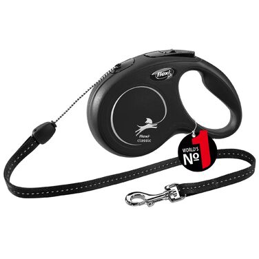 Висувний повідок для собак дрібних порід до 12 кг, 8 м Чорний Вага 228.8 г Розміри 10.3 x 16.8 см S 8 м (макс. 12 кг) Чорний