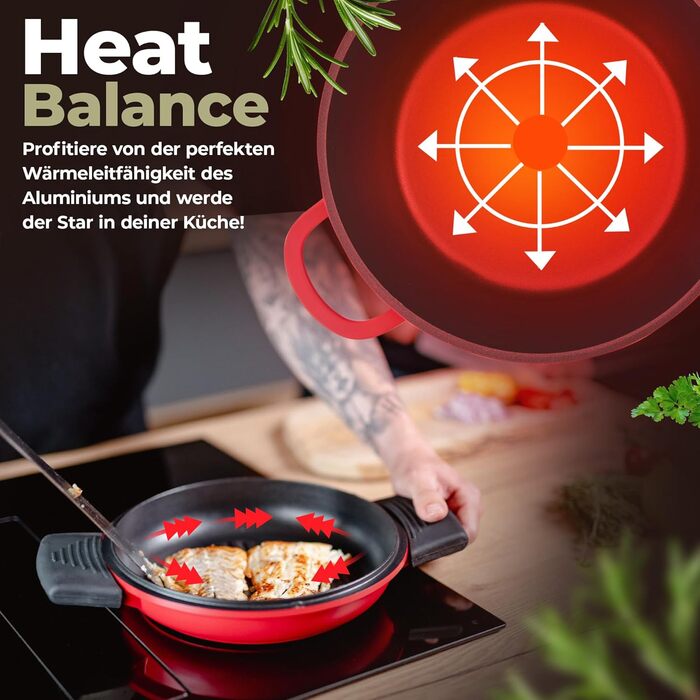 В1 лита алюмінієва сковорода з кришкою підходить для використання в духовці для запікання та тушкування або як сковорода для індук