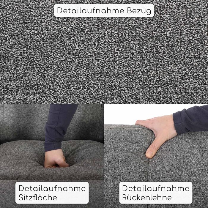 Крісло під телевізор Raburg з підйомником, електричне відкидне крісло з 1 двигуном та пультом дистанційного керування, безступінчасте регулювання, комфортна піна та пружинна основа з кишенькового блоку, мікрофібра, 120 кг Janik Сіра мікрофібра