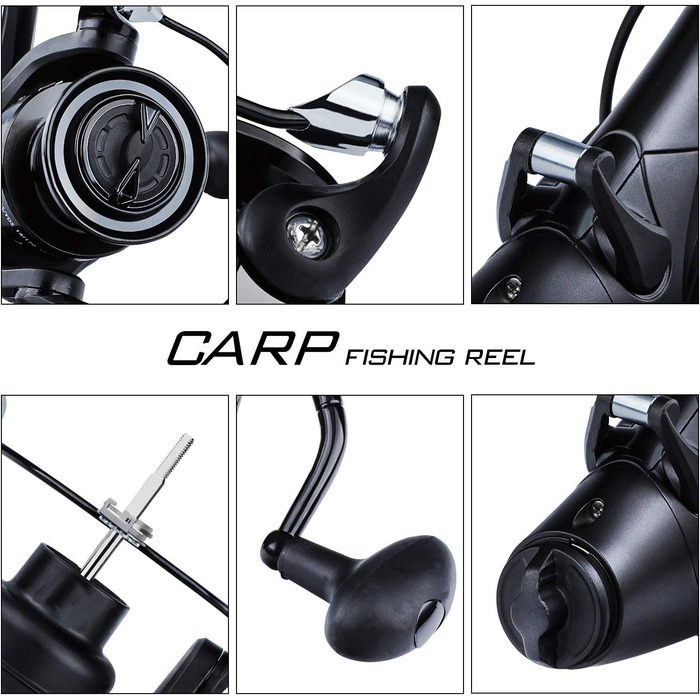 Котушка для коропа Sougayilang, ультраплавна, потужна, спінінгова, 28 фунтів, потужність опірного гальма, 12 1BB, металевий корпус, для морської та прісноводної риболовлі, 5000