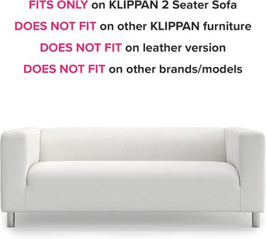 МАЙСТРИ ЧОХЛІВ Замінний чохол для дивана IKEA Klippan 2-місний, чохол для дивана Klippan 2-місний, двомісний, чохол для дивана, 180 см x 85 см x 58 см (Гранатовий, Поліестер Petite)