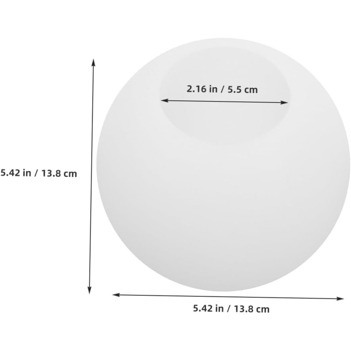 Молочно-біла куля Абажур Кулі лампи Заміна скляного абажура Підвісні абажури Тільки скляний абажур Білий абажур Скляні плафони для підвісних світильників 13.80X13.80X13.80CM Білий