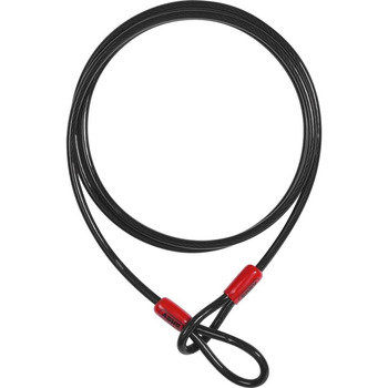 Трос ABUS Cobra 8 Loop - сталевий трос із пластиковим покриттям - захисний для велосипедних та мотоциклетних аксесуарів - довжина 2,5 метра, товщина 8 мм, чорний, 250 см