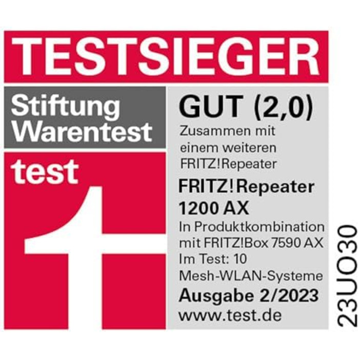 АВМ ФРІЦ Репітер 1200 AX (Wi-Fi 6, WLAN Mesh) Wi-Fi повторювач одинарний