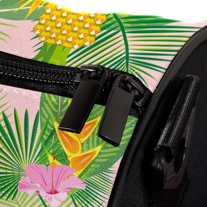 Спортивна сумка, маленька дорожня сумка, сумка для йоги, з тропічним малюнком (пальми, фрукти, квіти), сумка для фітнесу на відкритому повітрі, ручна поклажа