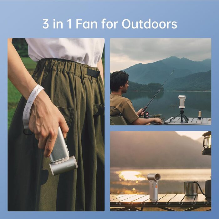 Міні-вентилятор JISULIFE 2-в-1 із функцією Air Duster, потужний транспортний вентилятор, стильний розумний маленький вентилятор, ручні вентилятори 1100 швидкостей, ручні вентилятори зі світлодіодним дисплеєм коричневі