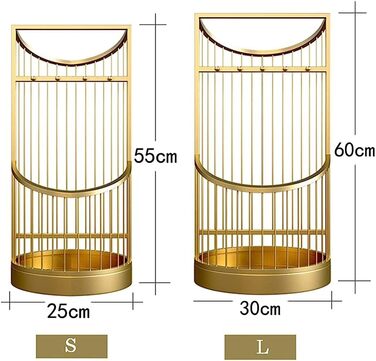 Підставка для парасольок, підставка для парасольок Компактний тримач для парасольки для дому, комерційна вхідна зона з коротким гачком для парасольки Органайзер для передпокою, офісу, веранди D/Золото/Маленький Золотий Малий