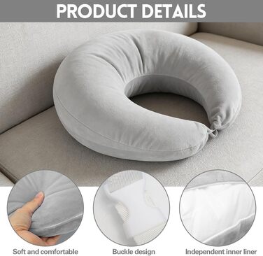 Ергономічна подушка Crealis, подушка для колін, подушка для читання, ергономічна ігрова подушка для рук, подушка для в&39язання гачком, опорна подушка, ергономічна подушка для рук для читання, гри, роботи та в&39язання гачком (сіра)