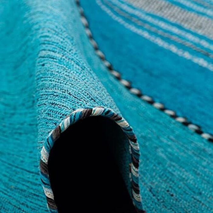 Натуральний килим Пергам Килим Наварро бірюзовий в 6 розмірах 70х140 см
