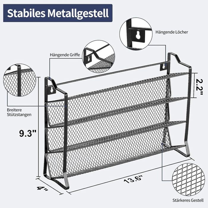 Настінна підставка для спецій, кухонний органайзер з 28 банками для спецій та 180 етикетками для спецій, прозора, для кухні, стільниці, шафи, комори