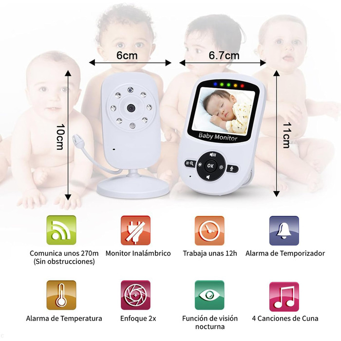 Дитячий телефон Дитяча камера 2,4 ГГц з РК-камерою нічного бачення Цифрове відео високої чіткості та функція двонаправленого внутр