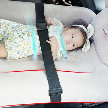 Надувне дорожнє ліжко, автомобільний надувний матрац для дітей Надувний автомобільний матрац, надувне автомобільне ліжко для заднього сидіння, підходить для сидінь у літаку, поїзді та для походів.