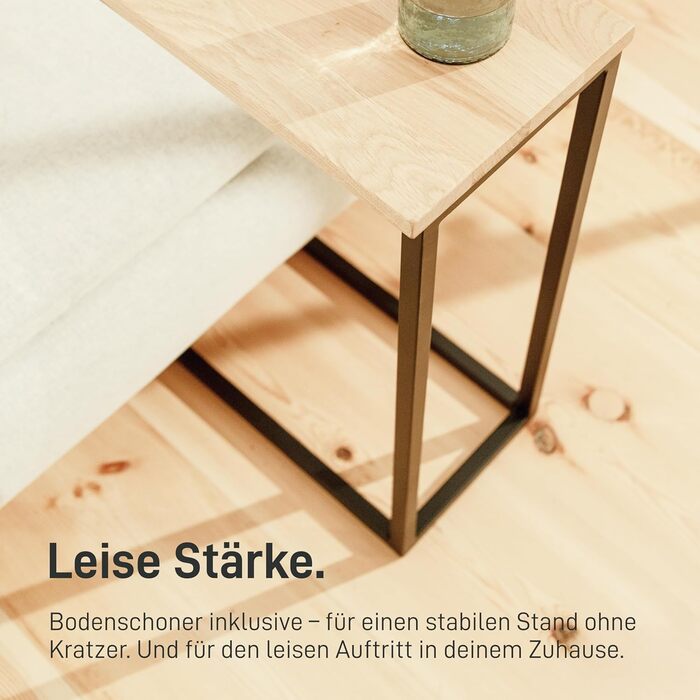 С-подібний журнальний столик Металевий та дерев&39яний столик для ноутбука Журнальний столик для дивана або крісла Практичне місце для зберігання Тумба під ліжком (з дубовою та білою стільницею) Зі стільницею з білого дуба