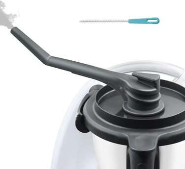 Для Thermomix TM6 MCC Steam Diversion - відведення пари (екстра довге) для аксесуарів Monsieur Cuisine Smart Thermomix, силіконовий конденсатовідвідник для кухонних навісних шаф, захисна плівка зі щіткою Extra Long версія (труби 15 см 10 см)