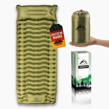 Сантиметровий самонадувний килимок для сну з подушкою теплий, легкий та компактний, 10-