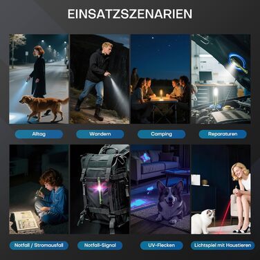 Акумуляторний ліхтарик EDC, світлодіодний робочий ліхтарик 800 люмен із магнітним затискачем та магнітною основою, 11 режимів роботи, пальцевий ліхтарик COB, ідеально підходить для майстерні, дому та аварійного освітлення, великий, зелений