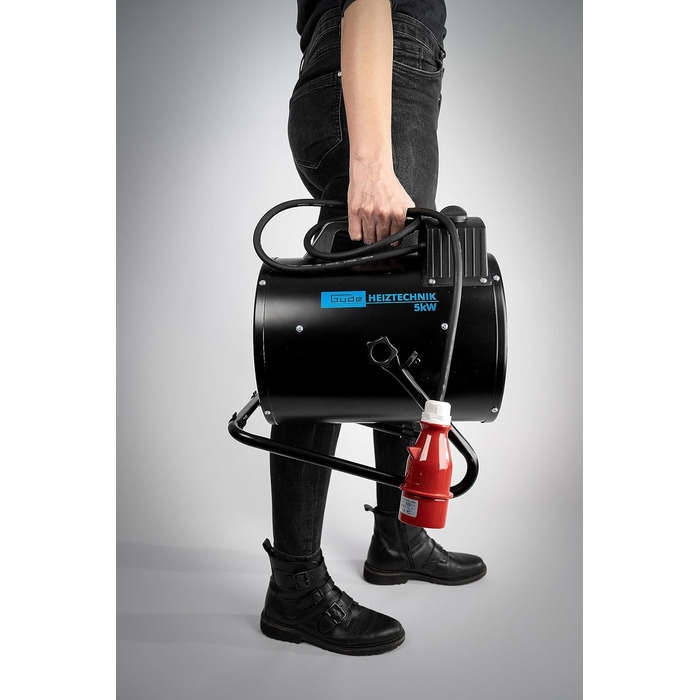 Електричний обігрівач, GEH 5000 R, висока напруга 5000 Вт / 400 В, термостат та захист від перегріву, 85131, синій
