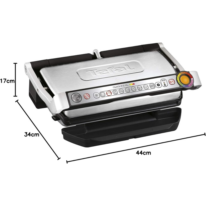 Контактний гриль з автоматичним регулюванням температури 9 автоматичних програм XL поверхня гриля включаючи деко для випікання GC724D12