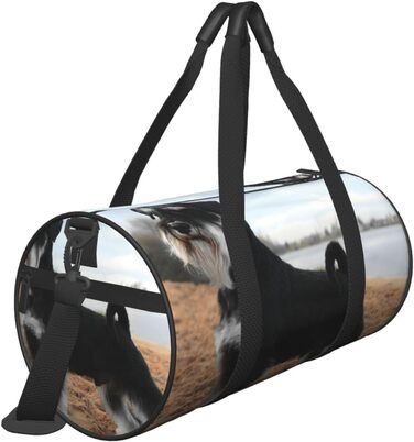 Спортивна сумка, дорожня сумка, дизайн снузер, собака, сумка для ночівлі, чорна, універсальний розмір, дорожня сумка