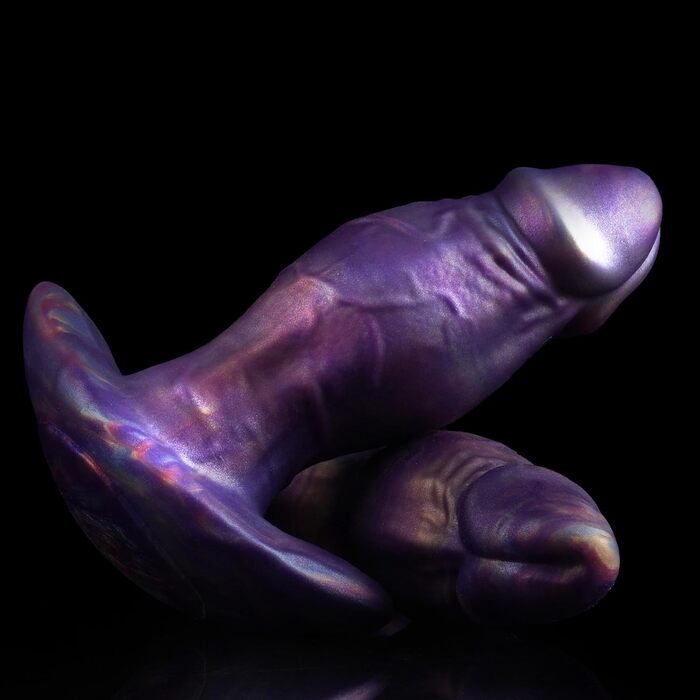 Великий анальний фалоімітатор Leyuto, силікон, реалістична форма, анкерна основа, S