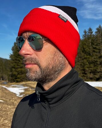 Шапка/Балаклава PGWEAR Troublemaker Чорно-біло-червона Шапка-маска Балаклава Ультрас Лижні Хулігани