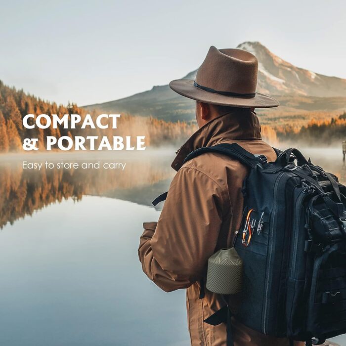 Портативний титановий горщик Lixada з титановою ручкою, що складається, для кемпінгу, відпочинку на природі, для пікніка, походів