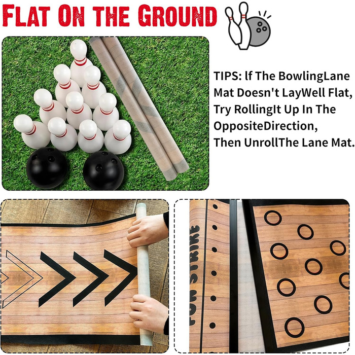 Міні-набір для боулінгу KEAGAN, повна ігрова доріжка для боулінгу, набір для боулінгу в приміщенні/на вулиці, набір для боулінгу з доріжкою для боулінгу, кеглями та кулею, набір для гри в боулінг для спорту, взаємодії та дозвілля