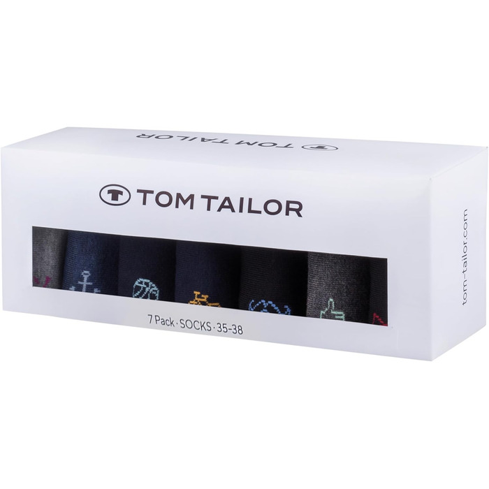Шкарпетки TOM TAILOR - 7 пар бавовняних шкарпеток для щоденного носіння та відпочинку - прості чоловічі шкарпетки з інструкцією для сортування - розміри 39-42 та 43-46, сірі 43-46