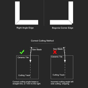Інструмент для зняття фаски з керамічної плитки, Ручний 45-градусний різець для порцеляни, Настільний верстат для різання каменю - прецизійний направляючий інструмент для легкого різання країв