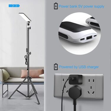 Ліхтар для кемпінгу з підставкою, регульований телескопічний ліхтар для вулиці, нічний ліхтар для риболовлі для майстерні, гаража, навісу, приміщень, патіо, подорожей