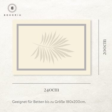 Покривало BOHORIA Premium Nordic 200x240 см - Покривало на ліжко, двосторонній плед, затишний плед, плед на диван з візерунком Дуже великий (200 x 240 см, Оленячий обсидіан) 200 x 240 см Оленячий обсидіан