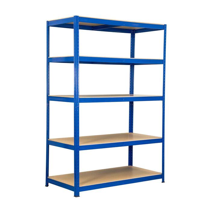 Засоби безпеки SCHMIDT Міцний стелаж 180x120x60 см Безригельний стелаж 275 кг на полицю Вантажопідйомність стелажів для зберігання 1375 кг 180 x 120 x 60 см В x Ш x Г