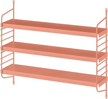 Металева настінна полиця skølm Mimir Плаваюча теракотова полиця Підвісна полиця з 3 регульованими полицями Модульна полиця-струна Вузька металева полиця для вітальні/кухні/ванної кімнати Сучасна кухонна полиця