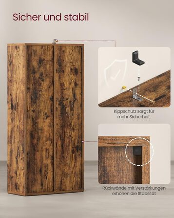 Книжкова шафа VASAGLE, книжкова полиця, з 7 відділеннями, офісна полиця, кубічна полиця, окремостояча полиця, для вітальні, спальні, офісу, дитячої кімнати, вінтажний коричневий LBC27BX Вінтажний коричневий 7 відділень (24Г x 50Ш x 106В см)