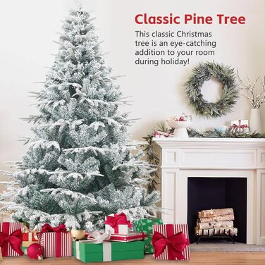 Штучна ялинка з ефектом сніжка 210 см Cityjoy