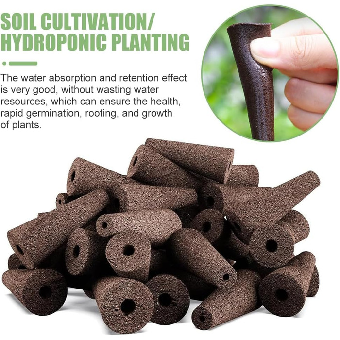 Змінні губки для розмноження, запасні губки для росту для систем гідропонного вирощування Насіннєві стручки для старту Губки для росту коренів для систем гідропонного вирощування Набір для гідропоніки в приміщенні, 50 шт.