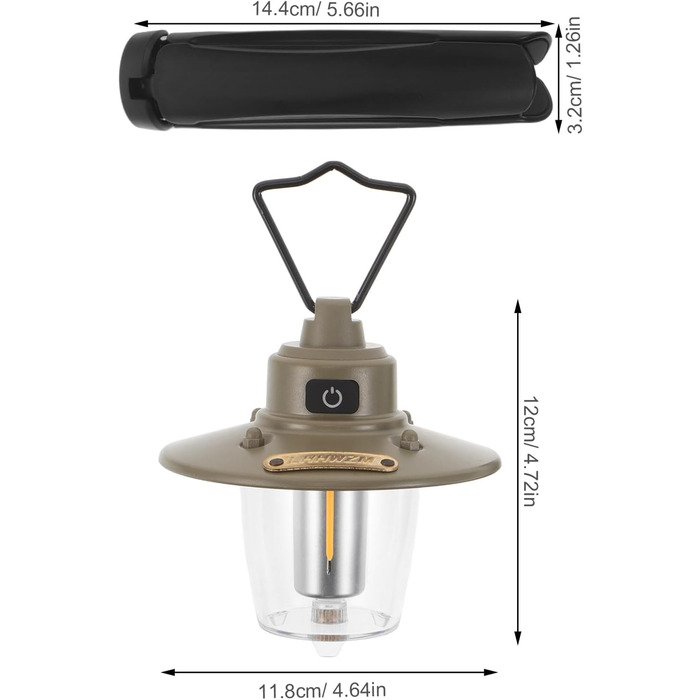 Акумуляторний світлодіодний кемпінговий ліхтар Ciieeo USB з акумулятором 1200 мАг, ретро-ліхтар для вулиці з підставкою та гачком, портативний ліхтар для намету та аварійне освітлення для кемпінгу та відключення електроенергії.