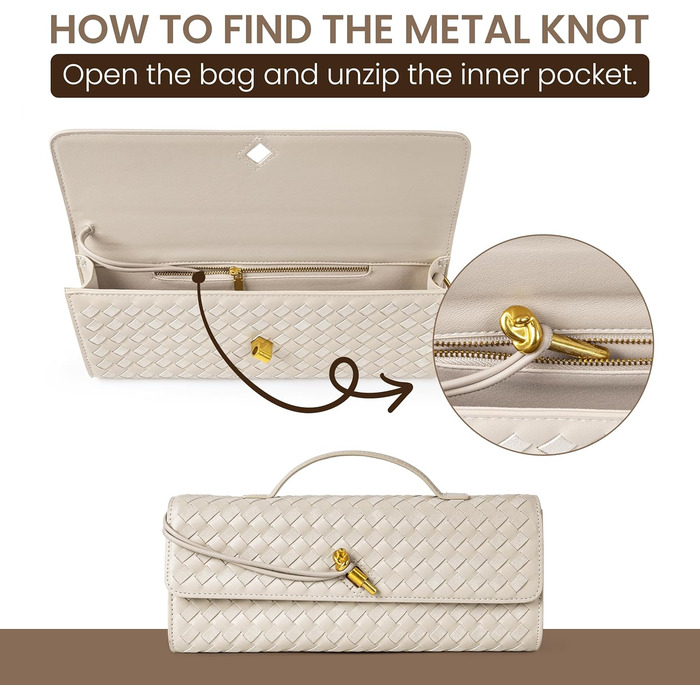 Плетений гаманець для жінок, вечірня сумочка, клатч, плетена шкіра, сумка через плече, офіційна вечірня сумка. Чорна плетена шкіра та замша.