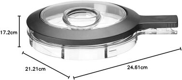 Міні-кухонний комбайн, чудово підходить для подрібнення, приготування заправок і соусів, онікс чорний чорний одинарний, 5KFC3516EOB