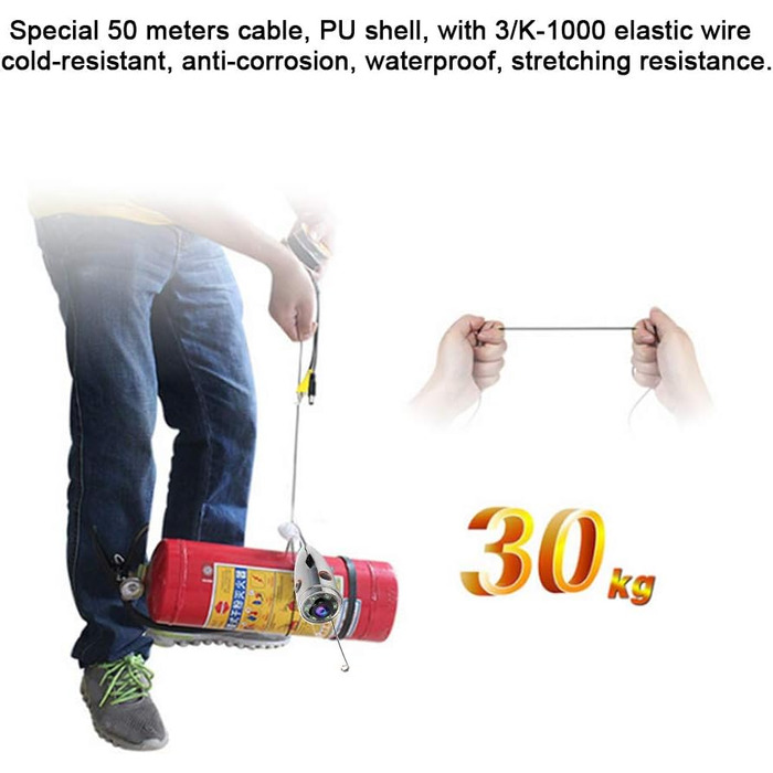 Підводна камера для риболовлі Відеореєстратор Підводний ехолот Камера для ехолота Бездротовий WiFi Відеокамера для підводної риболовлі Ехолот ІЧ підсвічування 1000 TVL Монітор Портативна відеокамера для риболовлі з коробкою 10,1 дюйма