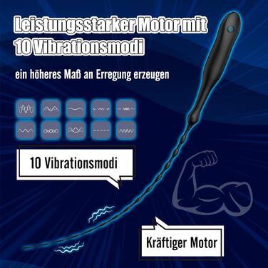 Вібруючий уретральний дилатор DRAGOSTI, силіконовий, 10 режимів вібрації, 47 см