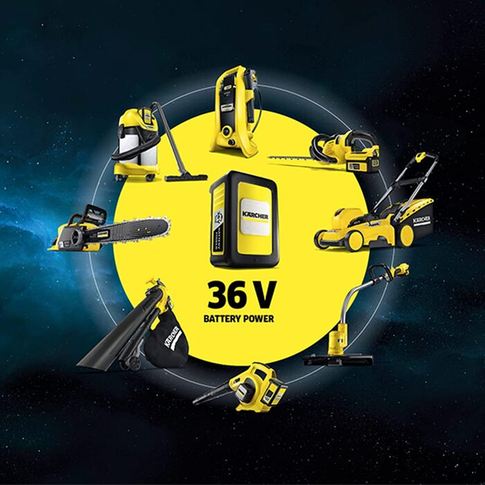 Акумуляторний пилосос для вологого/сухого прибирання Krcher 36 В WD 3 Акумулятор, патронний фільтр, всмоктувальний шланг 2 м, розм